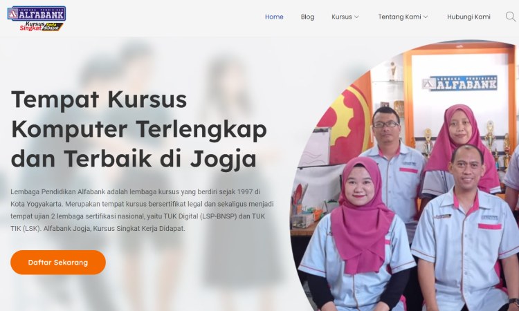 Kursus dan pelatihan di Alfabank Jogja, Sumber: alfabankjogja.com