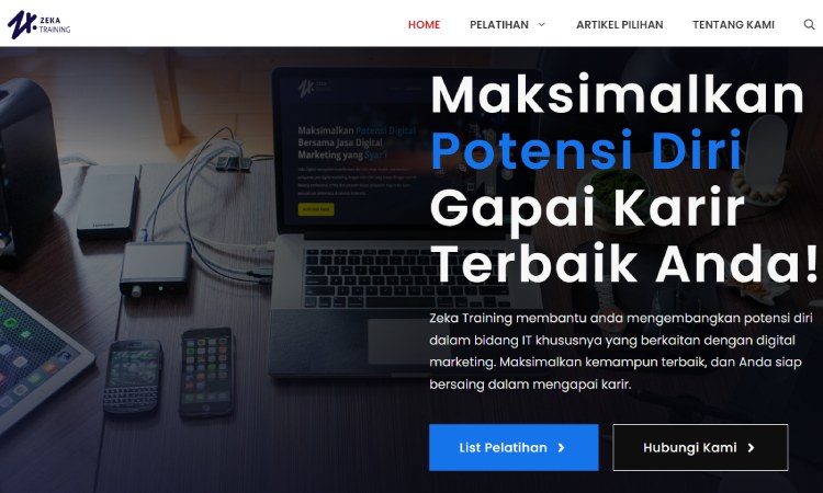 Layanan pelatihan website by Zeka Training, Sumber: zekatraining.com