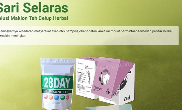 Sari Selaras untuk spesialis maklon teh celup herbal, Sumber: sariselaras.com
