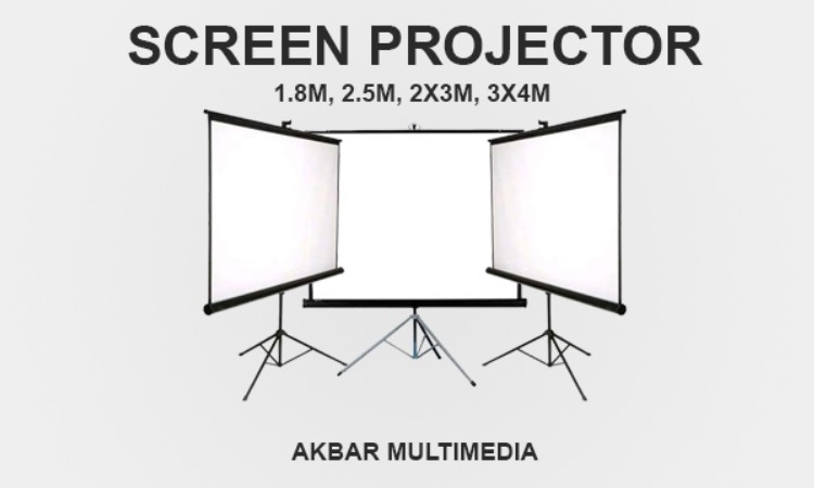 Sewa screen projector di Akbar Multimedia, Sumber: akbar-jogja.com