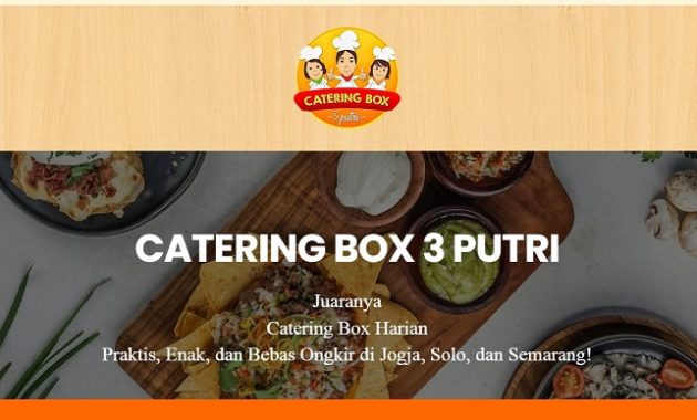 Catering Box 3 Putri dengan menu lengkap dan bervariasi, Sumber: cateringbox3putri.com
