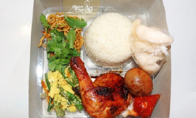 Nasi box dari Inzan Catering yang lengkap dan bervariasi, Sumber: google pict