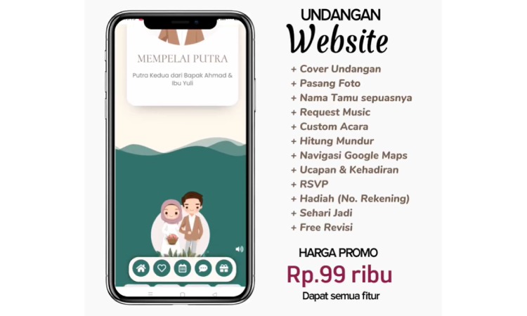 Undangan digital dengan harga promo, Sumber: instagram.com/undangan.digital.jogja