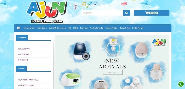 Ajun Breast Pump Rent, Sumber: ajunbreastpump.com