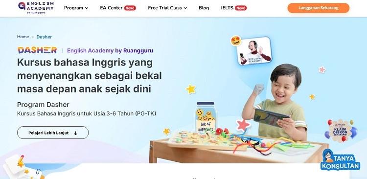 les bahasa inggris anak jogja, Sumber: english-academy.id
