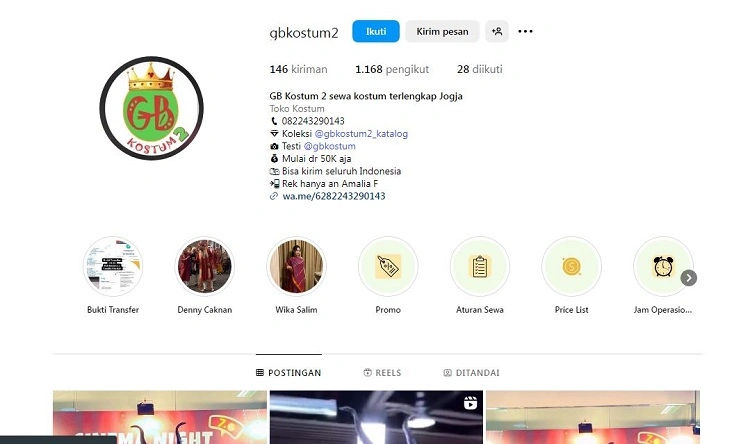 GBkostum2 Jogja, Sumber: instagram @gbkostum2