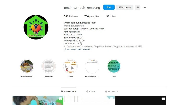 Omah tumbuh kembang anak, Sumber: instagram @omah_tumbuh_kembang