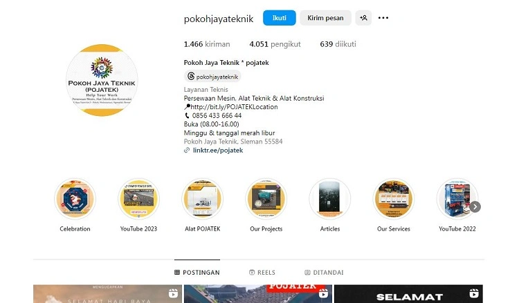 Pokoh Jaya Teknik, Sumber: instagram @pokohjayateknik