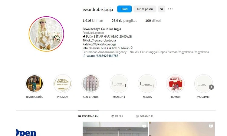 Ewardrobe Jogja, Sumber: instagram @ewardrobe.jogja