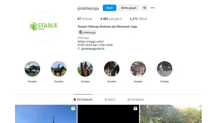 JJ Stable Jogja, Sumber: instagram @jjstablejogja