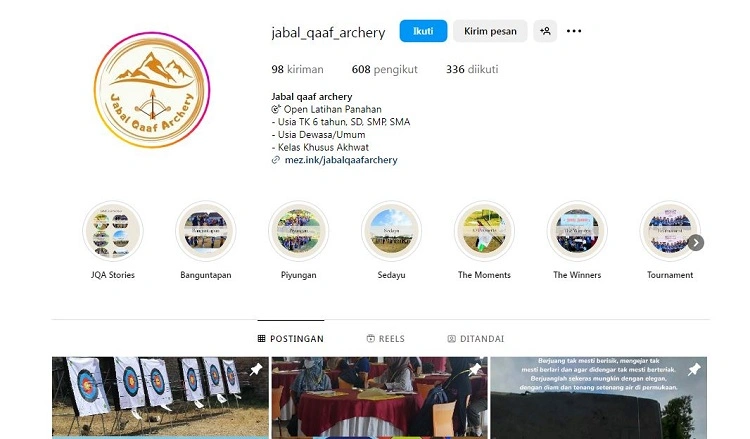 Jabal Qaaf Archery, Sumber: instagram @jabal_qaaf_archery
