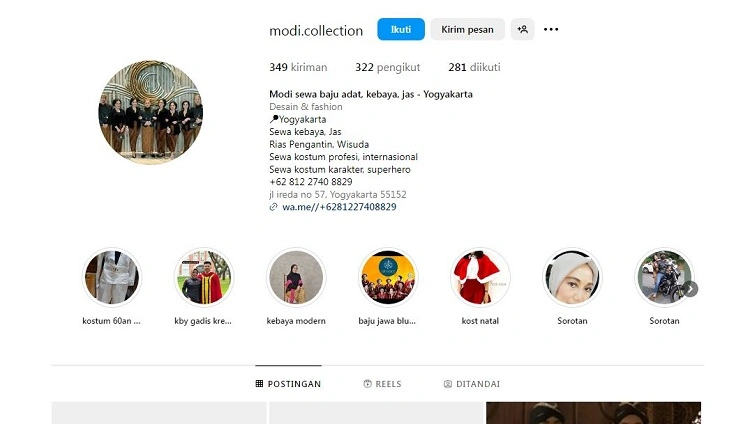 Modi Kebaya, Sumber: instagram @modi.collection