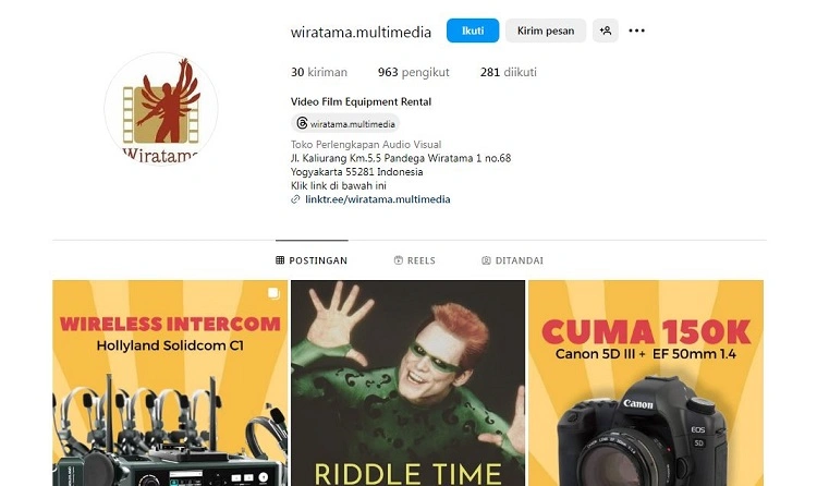 Wiratama Multimedia, Sumber: instagram @wiratama.multimedia