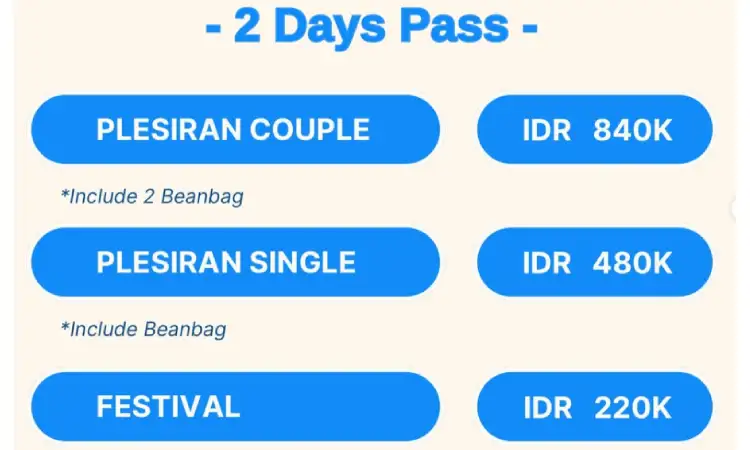 Harga tiket, Sumber: instagram.com